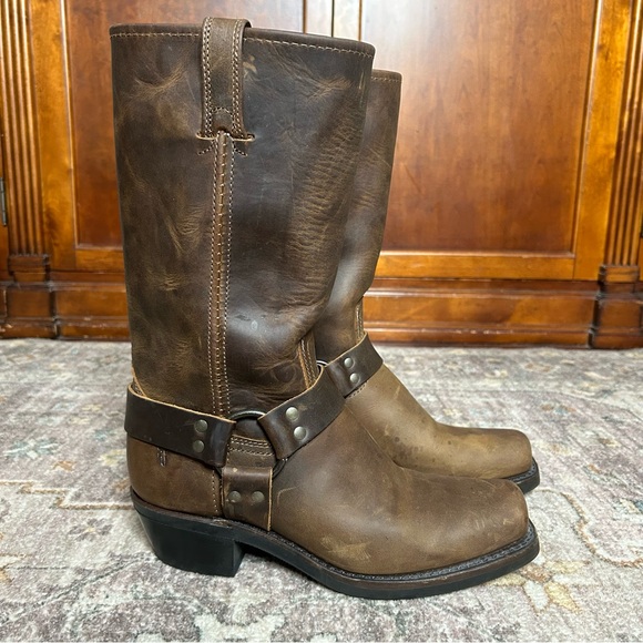 Frye Shoes - Frye Harness 12R Leather Moto Boots Womens 8.5